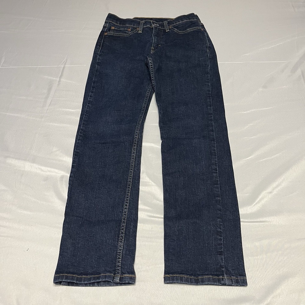 Levis 514 Jeans Mens Fits 28x28 Blue Dark Wash Denim Straight Fit Modern
